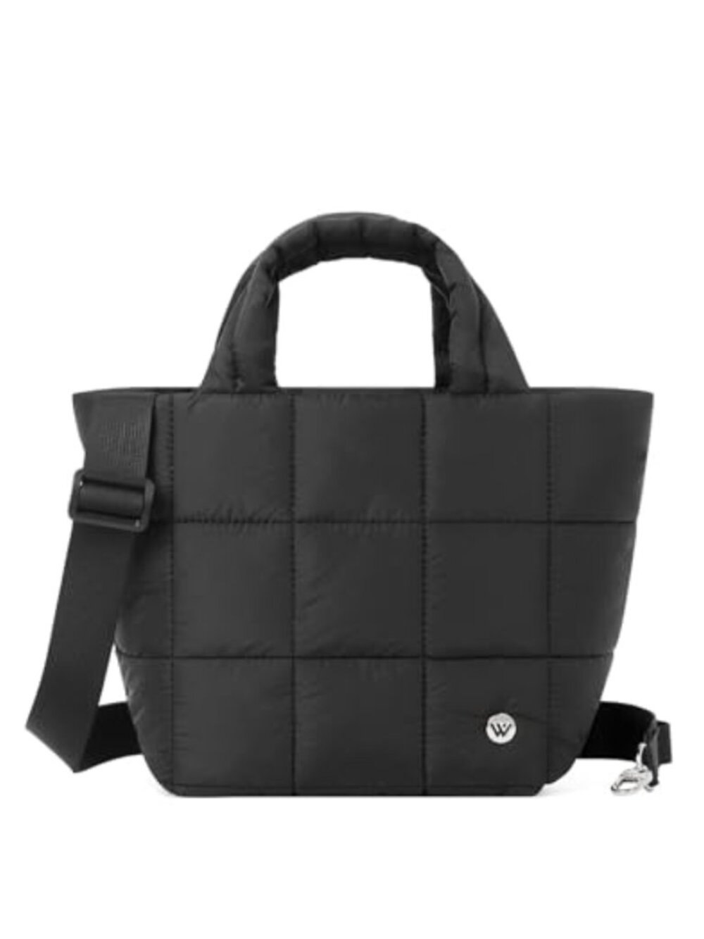 Quilted Puffer Crossbody Bag Nylon Shoulder Handbag Adjustable Strap